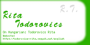 rita todorovics business card